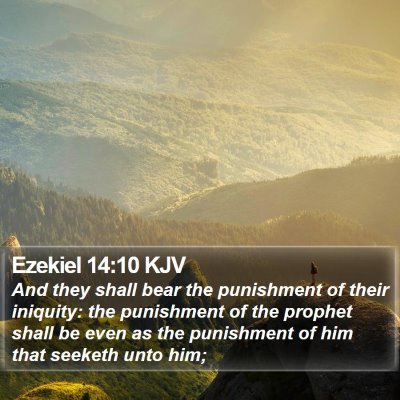 Ezekiel 14:10 KJV Bible Verse Image