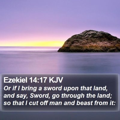 Ezekiel 14:17 KJV Bible Verse Image