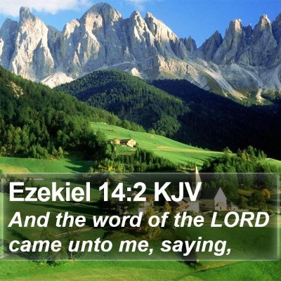 Ezekiel 14:2 KJV Bible Verse Image