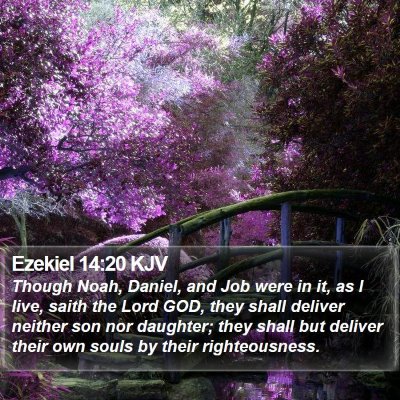 Ezekiel 14:20 KJV Bible Verse Image