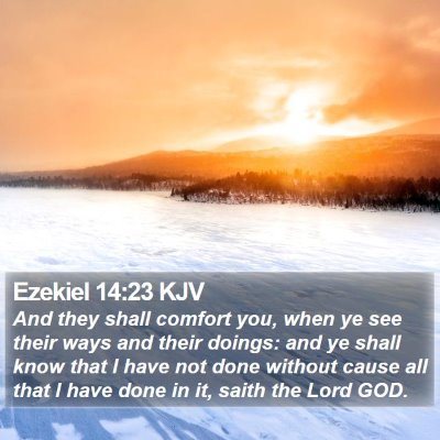 Ezekiel 14:23 KJV Bible Verse Image