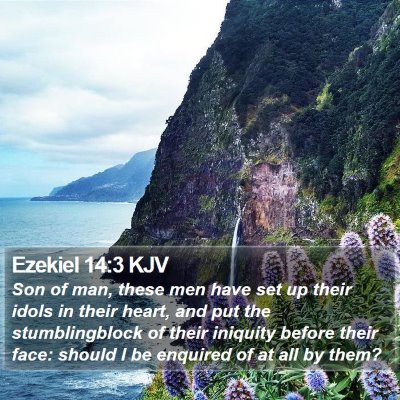 Ezekiel 14:3 KJV Bible Verse Image