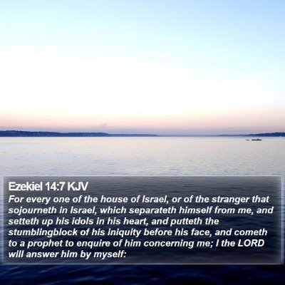 Ezekiel 14:7 KJV Bible Verse Image