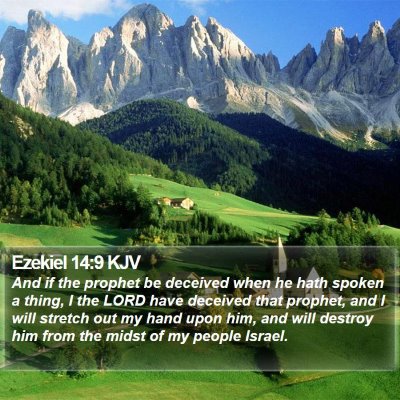Ezekiel 14:9 KJV Bible Verse Image