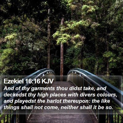 Ezekiel 16:16 KJV Bible Verse Image