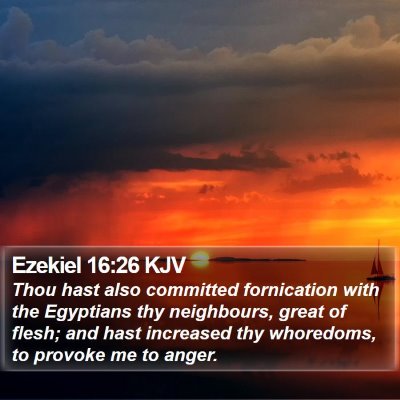 Ezekiel 16:26 KJV Bible Verse Image