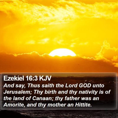 Ezekiel 16:3 KJV Bible Verse Image