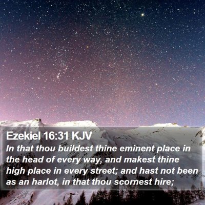 Ezekiel 16:31 KJV Bible Verse Image