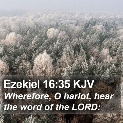 Ezekiel 16:35 KJV Bible Verse Image