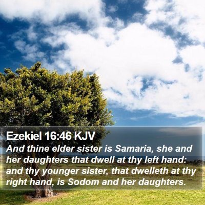 Ezekiel 16:46 KJV Bible Verse Image