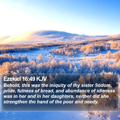 Ezekiel 16:49 KJV Bible Verse Image
