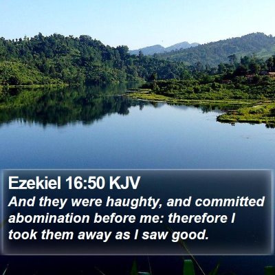 Ezekiel 16:50 KJV Bible Verse Image