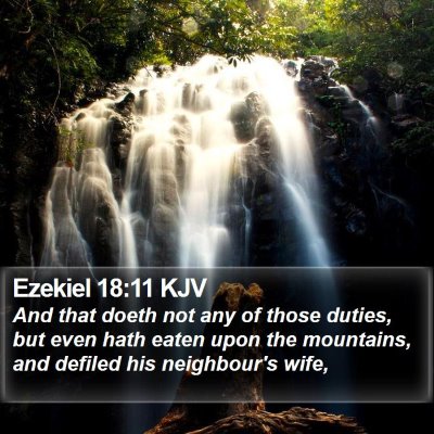 Ezekiel 18:11 KJV Bible Verse Image
