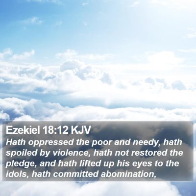 Ezekiel 18:12 KJV Bible Verse Image