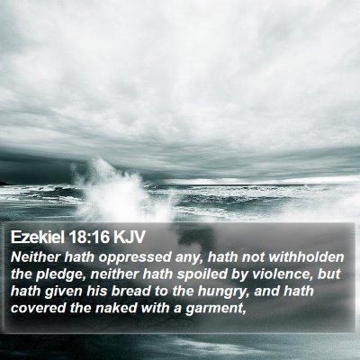 Ezekiel 18:16 KJV Bible Verse Image
