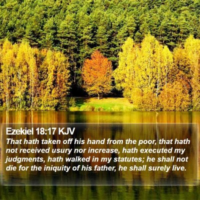 Ezekiel 18:17 KJV Bible Verse Image