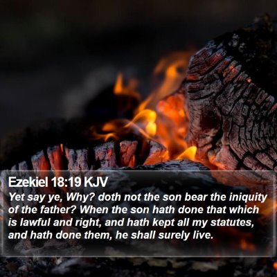Ezekiel 18:19 KJV Bible Verse Image