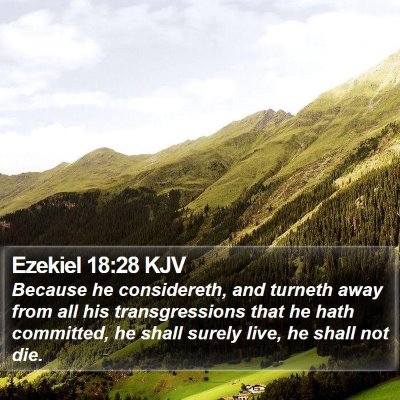 Ezekiel 18:28 KJV Bible Verse Image