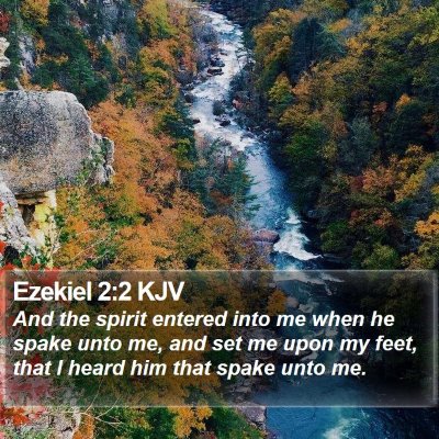 Ezekiel 2:2 KJV Bible Verse Image