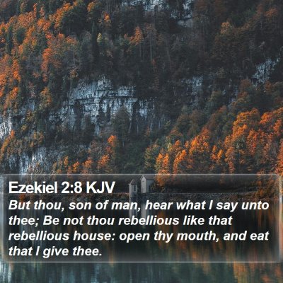 Ezekiel 2:8 KJV Bible Verse Image