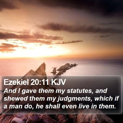 Ezekiel 20:11 KJV Bible Verse Image