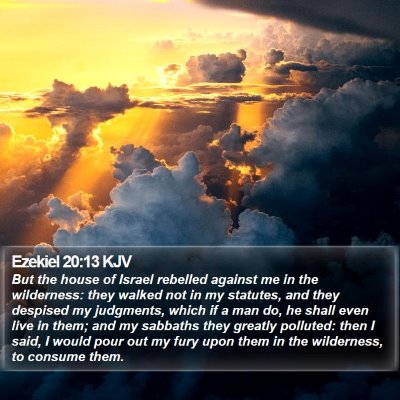 Ezekiel 20:13 KJV Bible Verse Image