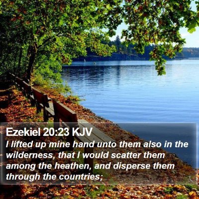 Ezekiel 20:23 KJV Bible Verse Image