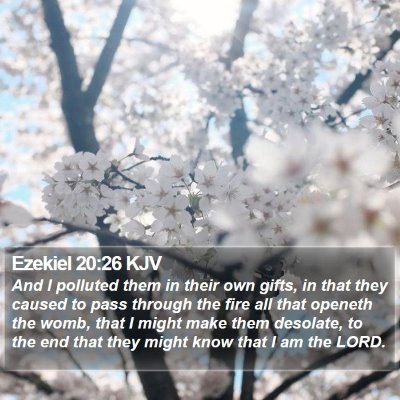 Ezekiel 20:26 KJV Bible Verse Image