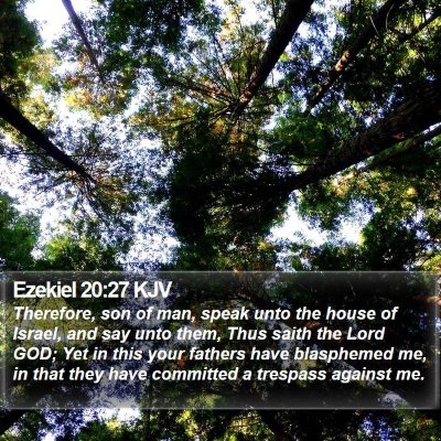 Ezekiel 20:27 KJV Bible Verse Image