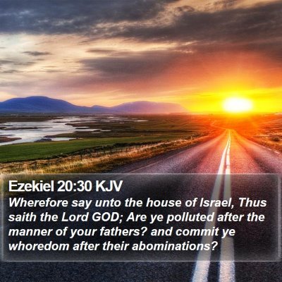Ezekiel 20:30 KJV Bible Verse Image