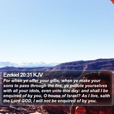 Ezekiel 20:31 KJV Bible Verse Image