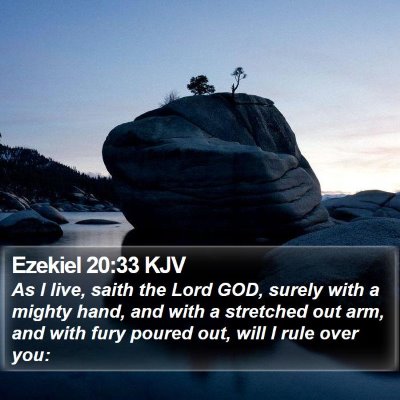 Ezekiel 20:33 KJV Bible Verse Image