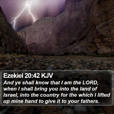 Ezekiel 20:42 KJV Bible Verse Image