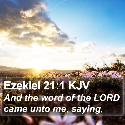 Ezekiel 21:1 KJV Bible Verse Image
