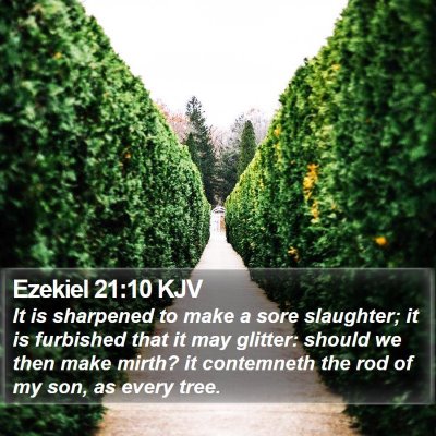 Ezekiel 21:10 KJV Bible Verse Image
