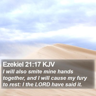 Ezekiel 21:17 KJV Bible Verse Image