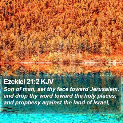 Ezekiel 21:2 KJV Bible Verse Image