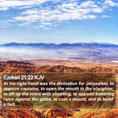 Ezekiel 21:22 KJV Bible Verse Image