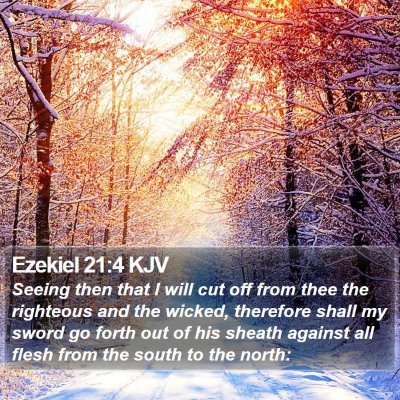 Ezekiel 21:4 KJV Bible Verse Image
