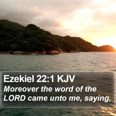 Ezekiel 22:1 KJV Bible Verse Image