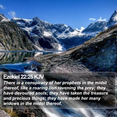 Ezekiel 22:25 KJV Bible Verse Image