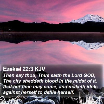 Ezekiel 22:3 KJV Bible Verse Image