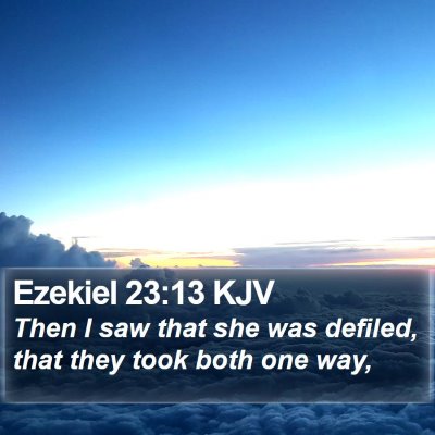 Ezekiel 23:13 KJV Bible Verse Image
