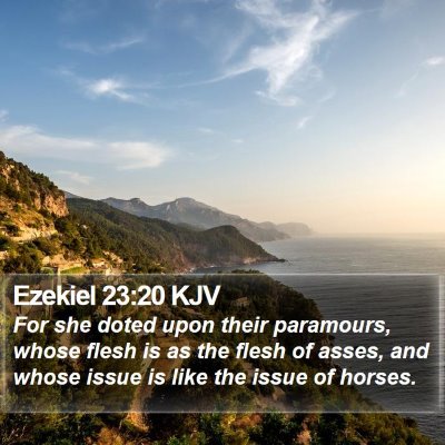 Ezekiel 23:20 KJV Bible Verse Image