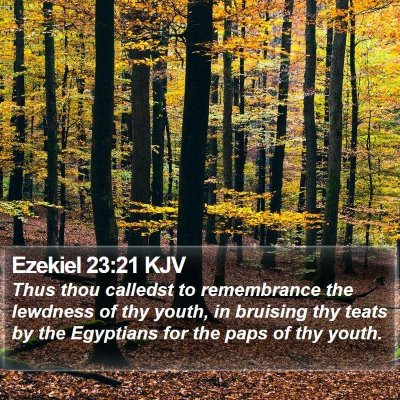 Ezekiel 23:21 KJV Bible Verse Image