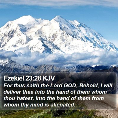 Ezekiel 23:28 KJV Bible Verse Image