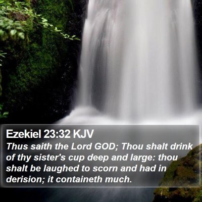 Ezekiel 23:32 KJV Bible Verse Image
