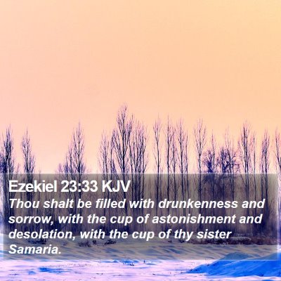 Ezekiel 23:33 KJV Bible Verse Image