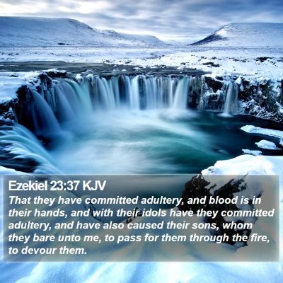 Ezekiel 23:37 KJV Bible Verse Image