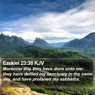 Ezekiel 23:38 KJV Bible Verse Image
